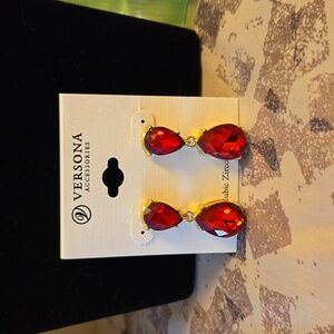 VERSONA CZ postback earrings